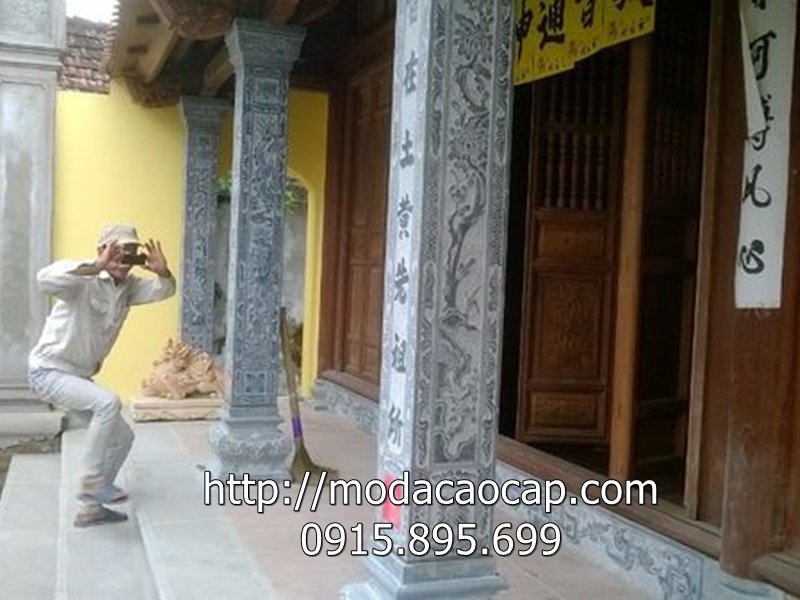Cot da vuong - Mau cot da vuong dep tai Ninh Van Hoa Lu Ninh Binh do Mo da cap cap Anh Quan tu van thiet ke va che tac cho nha tho ho o Bac Ninh