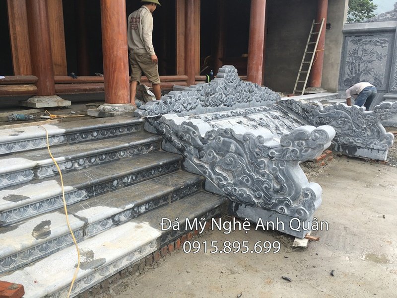 Bậc thềm đá xanh đen, Làm Bậc thềm đá từ Đá xanh nguyên khối tự nhiên UY TÍN và CHẤT LƯỢNG hàng đầu Việt Nam