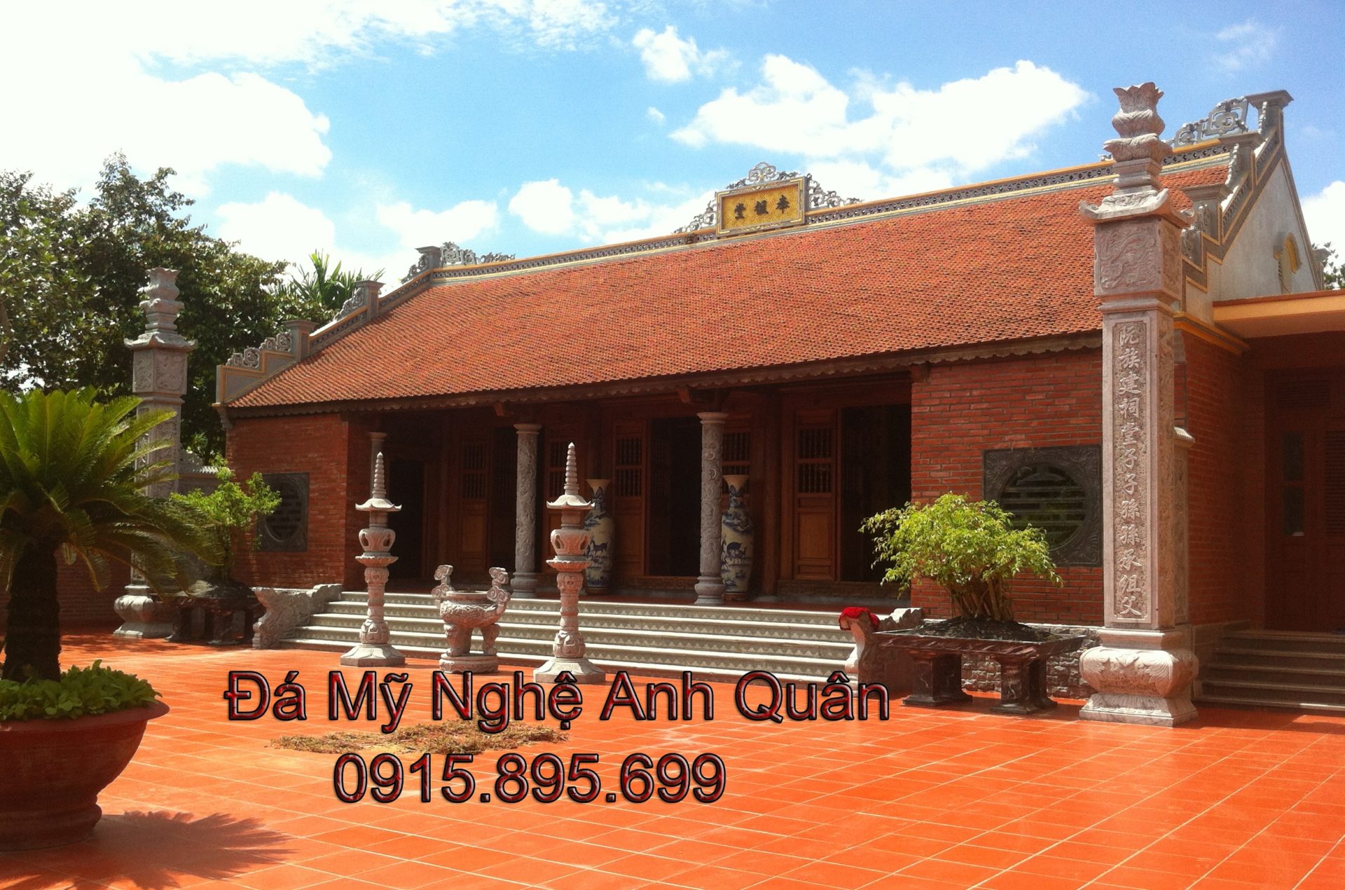 Cột đá - Cột đá Nhà thờ Họ của Đá mỹ nghệ Anh Quân Ninh Vân Hoa Lư Ninh Bình