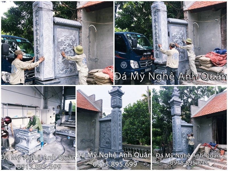 Cột đá ĐẸP, Cột đá Vuông, Cột đá đồng trụ Nhà thờ họ tại Hải Phòng