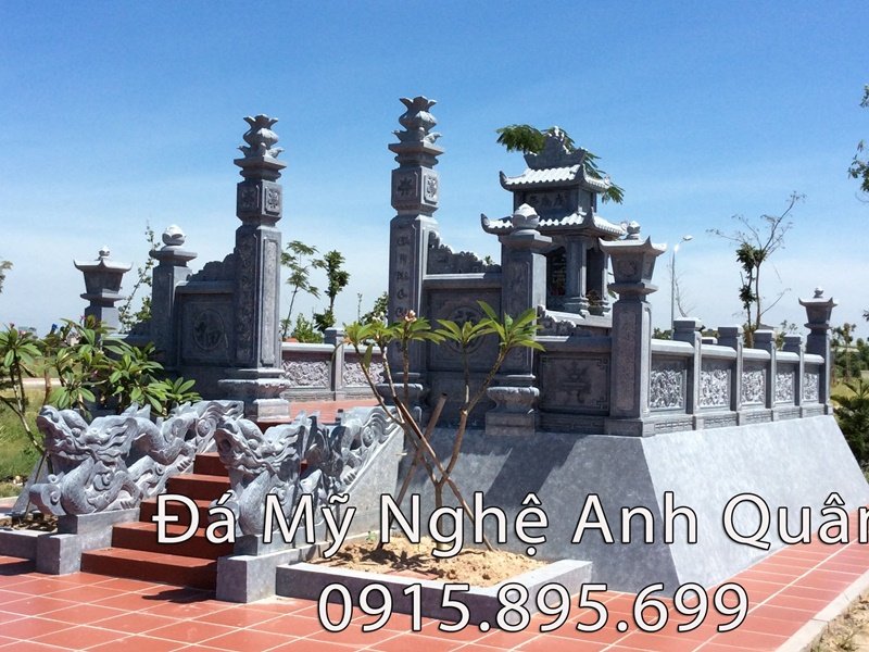 Mộ đá ĐẸP, Lăng mộ đá ĐẸP do Đá mỹ nghệ Anh Quân tư vấn, thiết kế, chế tác, thi công lắp đặt cho dòng họ Nguyễn Hữu