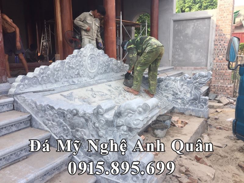 Chiếu Rồng Đá Hoa SEN Cho Nhà thờ họ, Nhà thờ tổ, Từ đường, Bảo điện, Đình, Chùa