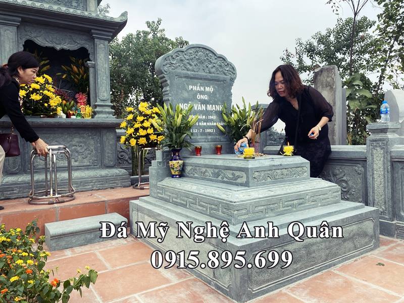 Mộ đá Tam Sơn không mái tam cấp ĐẸP