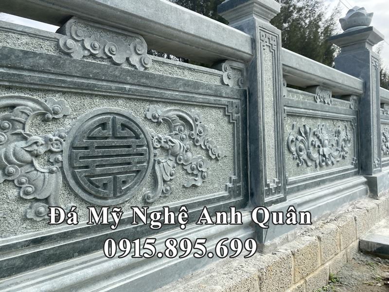 Chi tiết hoa văn lan can đá cho lăng mộ đá gia đình