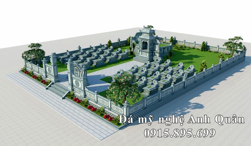 Ban ve phoi canh Lang mo da Ho Nguyen