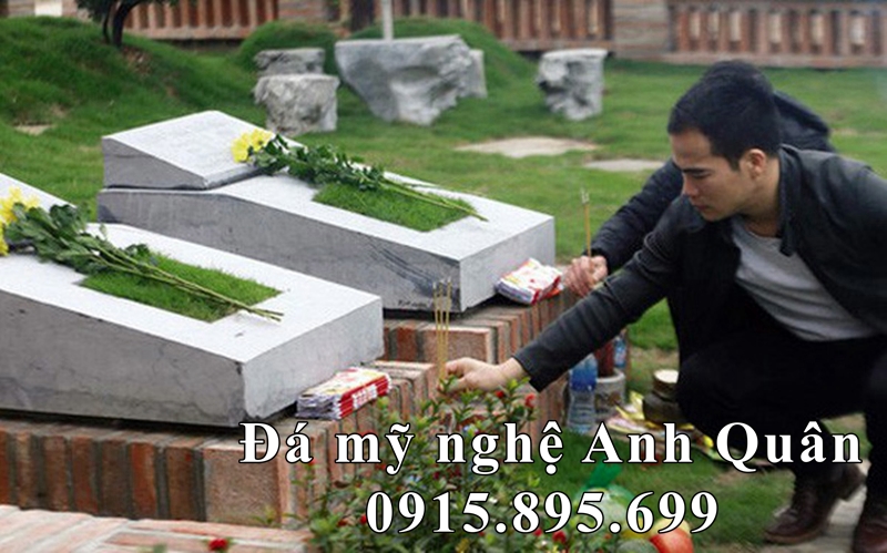 Những Mẫu Mộ đá trắng - Mộ đá tam cấp đẹp Ninh Bình 66 Mau Mo da Dep hien dai nam 2020 tai Hoa vien nghia trang