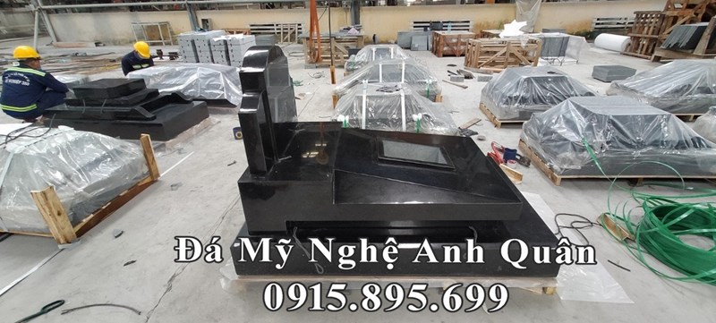 Mẫu Mộ đá Granite mang thiết kế Châu Âu hiện đại.