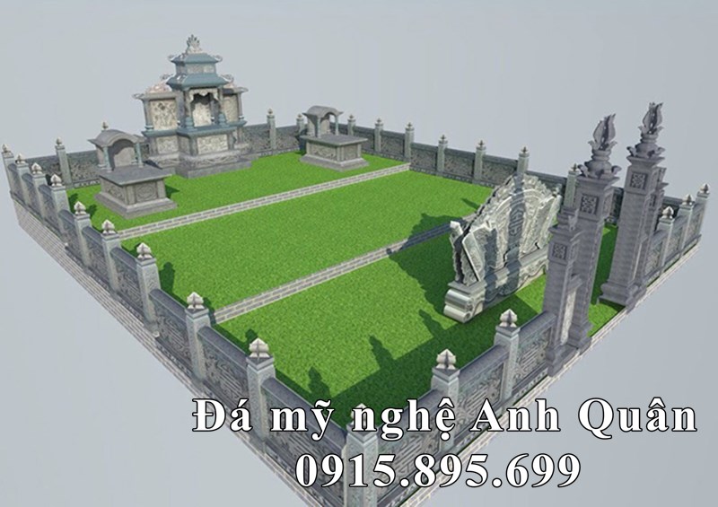 Phoi canh Xay dung Lang Mo Da Dep tai Ninh Binh