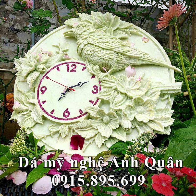 Dong ho da treo tuong Hoa Mai - Chim