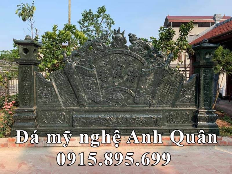 Mau Binh phong da xanh reu Nha tho ho