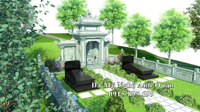 Thiet ke Lang mo da gia dinh dep