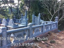 Xây Lăng Mộ đá Công giáo đẹp tại Phú Thọ 9 Lan can lang mo da DEP