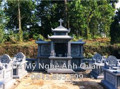 Xây Lăng Mộ đá Công giáo đẹp tại Phú Thọ 14 Lang tho da cong giao 2 mai dep