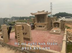 Xây Lăng Mộ gia đình bằng đá granite đỏ
