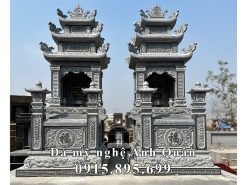 Mộ đá đơn 3 mái tiêu biểu, điển hình và phổ biến hiện nay.