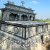 Mẫu Mộ đá Công giáo - Mộ 3 người công giáo 2 mái đẹp.