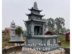 Mẫu Mộ đá ba mái Mộ 3 mái Đá xanh rêu đẹp 2024