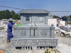 Mẫu Mộ đá đôi - Mộ đá xanh rêu Anh Quân