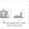 Bản vẽ thiết kế Mộ đá đôi 211 x 167 cm 2 Ban ve thiet ke Mo da doi 211 x 167 cm