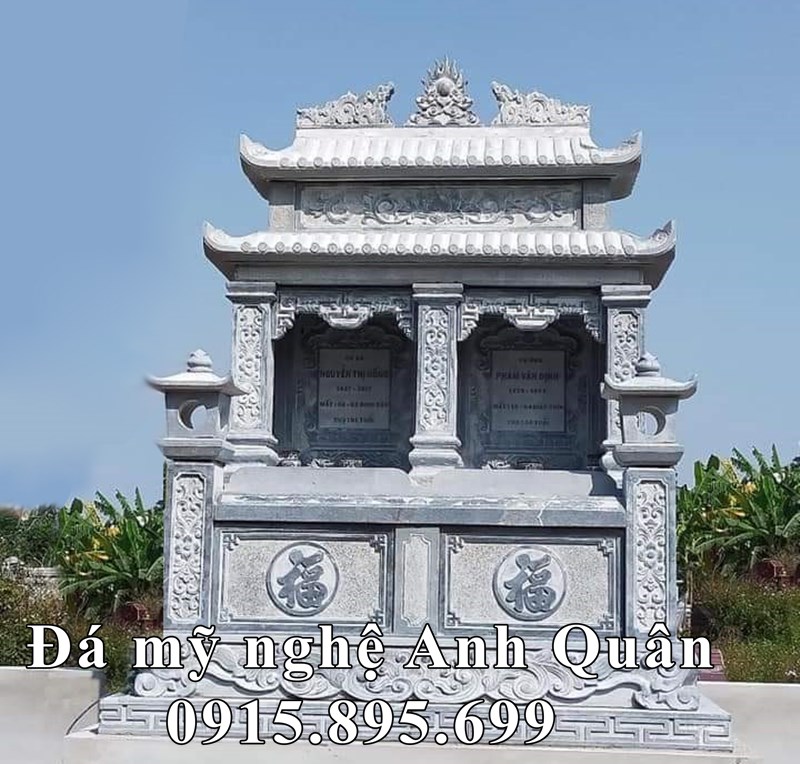 Mẫu Mộ đá đôi hai mái