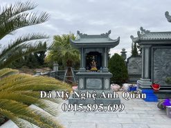 Lăng thờ đá 1 mái đẹp cho khu lăng mộ đá gia tộc, dòng họ
