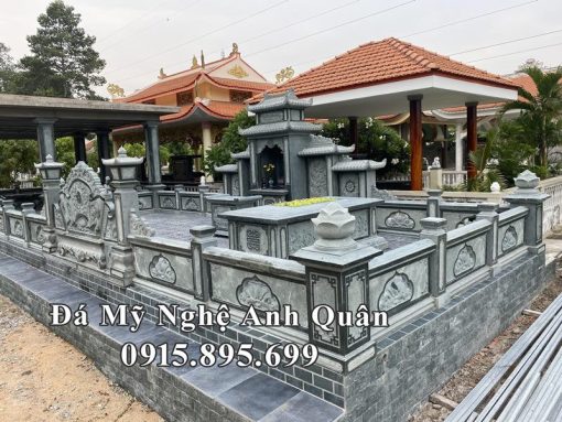 Khu Lang Mo Da duoc che tac cao cap tu da xanh reu nguyen khoi