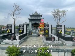 Lăng Mộ đá Granite đẹp tại Hoa viên nghĩa trang.