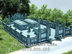 Thiết kế khu lăng mộ đẹp, chuẩn phong thủy, tỉ lệ cân đối, hài hòa.