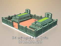 Thiết kế Lăng mộ đá xanh rêu cho Bố Mẹ gia chủ tại Hà Nội.