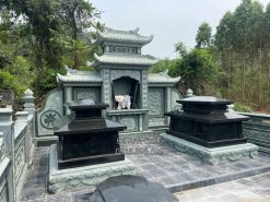 Xây Lăng Mộ với mẫu mộ granite chôn 1 lần kích thước lớn.