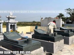 Mẫu mộ Granit đơn giản, tinh tế, độ sáng bóng cao.