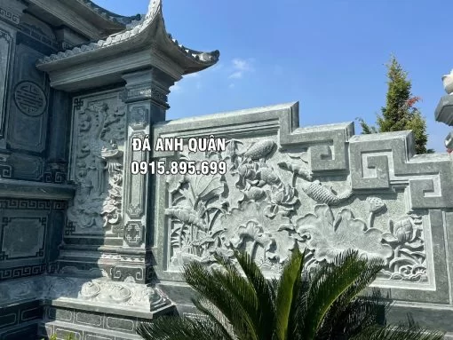 Đá xanh rêu đảm bảo tính thẩm mỹ, độ bền cao, chịu được sự khắc nghiệt của thời tiết.