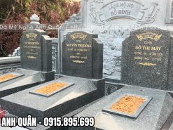 Chất liệu đá xanh rêu và đá granite cao cấp